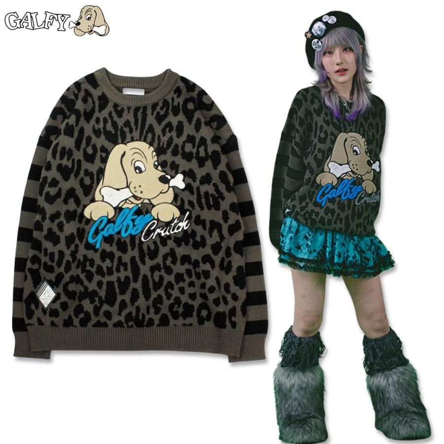 ガルフィー GALFY GALA☆GALAニット 144027 #WHITE #20 BLACK