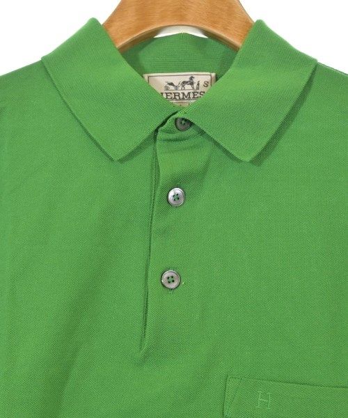 美品 HERMES エルメス ポロシャツ メンズ 半袖 グリーン 緑 サイズM HERMES - HERMES エルメス ポロシャツ S 緑 【古着】【中古