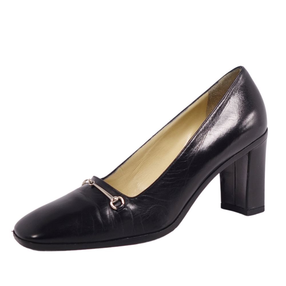 グッチ GUCCI パンプス ホースビット カーフレザー ヒール シューズ 靴  
