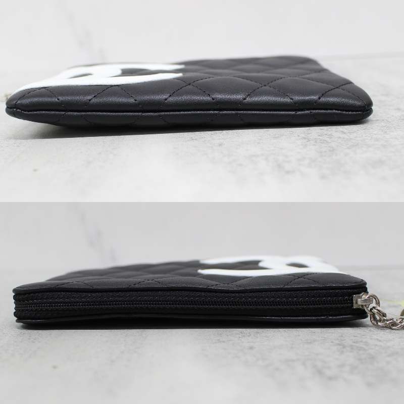 S068)【タグ付き/参考5.2万】CHANEL/シャネル カンボンライン ポーチ