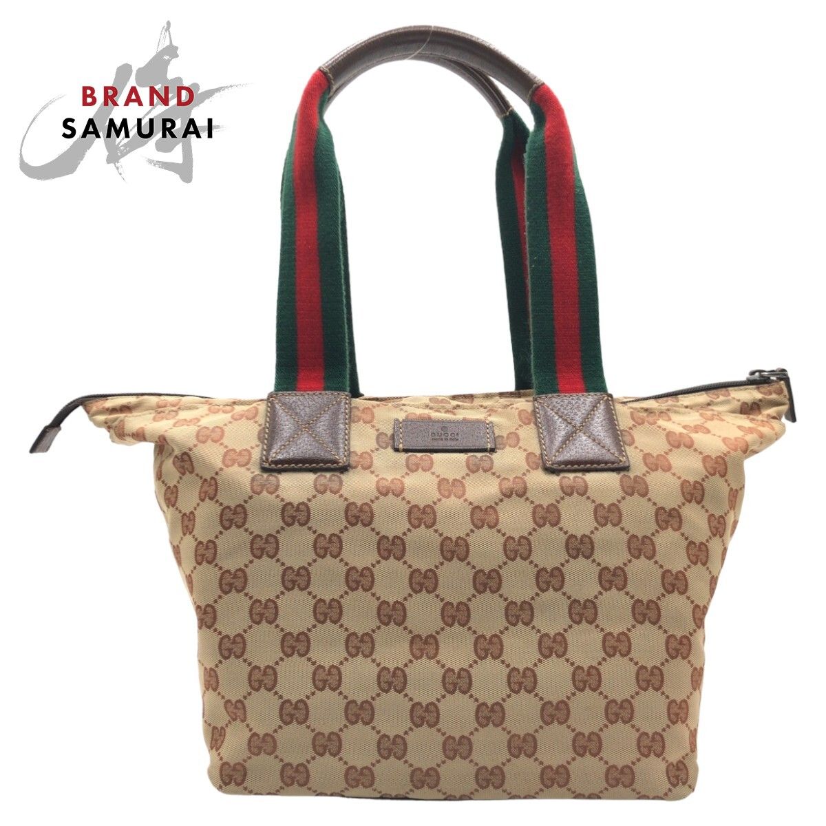 美品 GUCCI グッチ シェリーライン GG柄 ブラウン GGキャンバス トートバッグ ハンドバッグ レディース 406055【中古】 - メルカリ