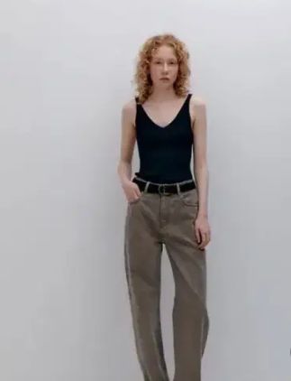 パーベン CARPENTER DENIM PANTS_BROWN M サイズ