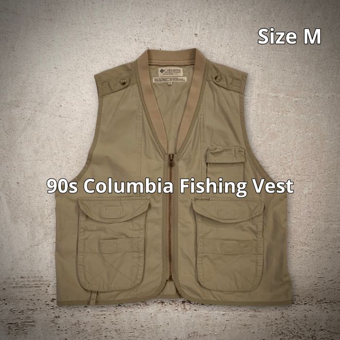 90s Columbia Fishing Vest コロンビア フィッシングベスト ベージュ M