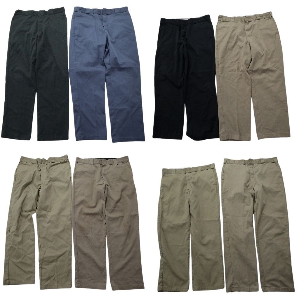 古着卸 ディッキーズ DickieS 874 ワーク パンツ 8枚セット メンズ 38 ベージュ ネイビー ワーク ブラック 古着 MZ7531