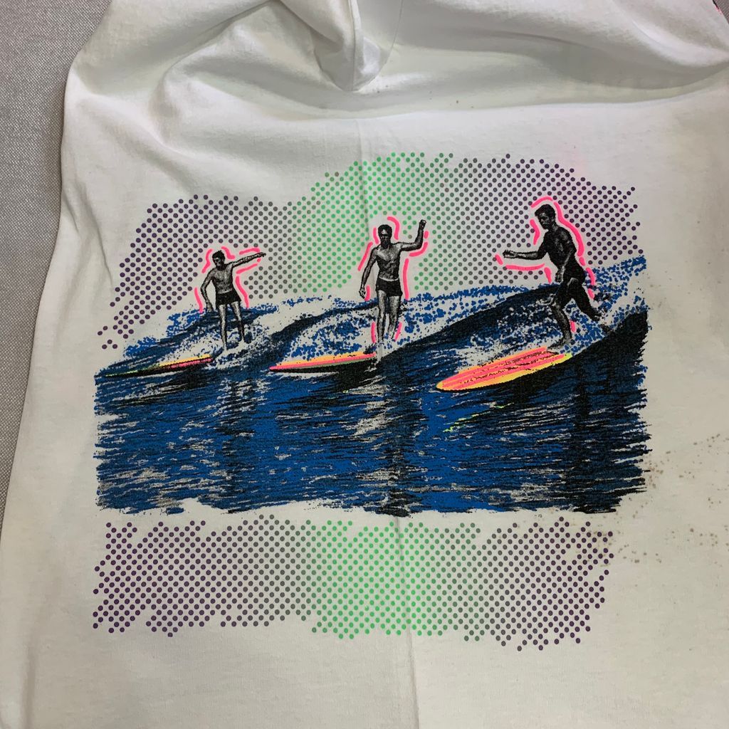 専用　ヴィンテージフロッキープリントTシャツ70s ac4c9a84955975623c8e2fe72d55d1