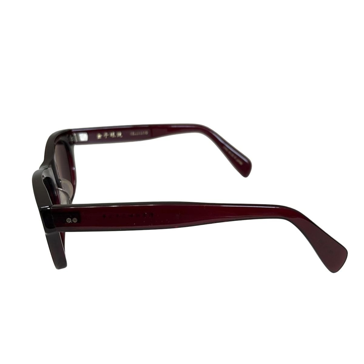 金子眼鏡(カネコメガネ) サングラス - ダークブラウン 度入り - メルカリ 