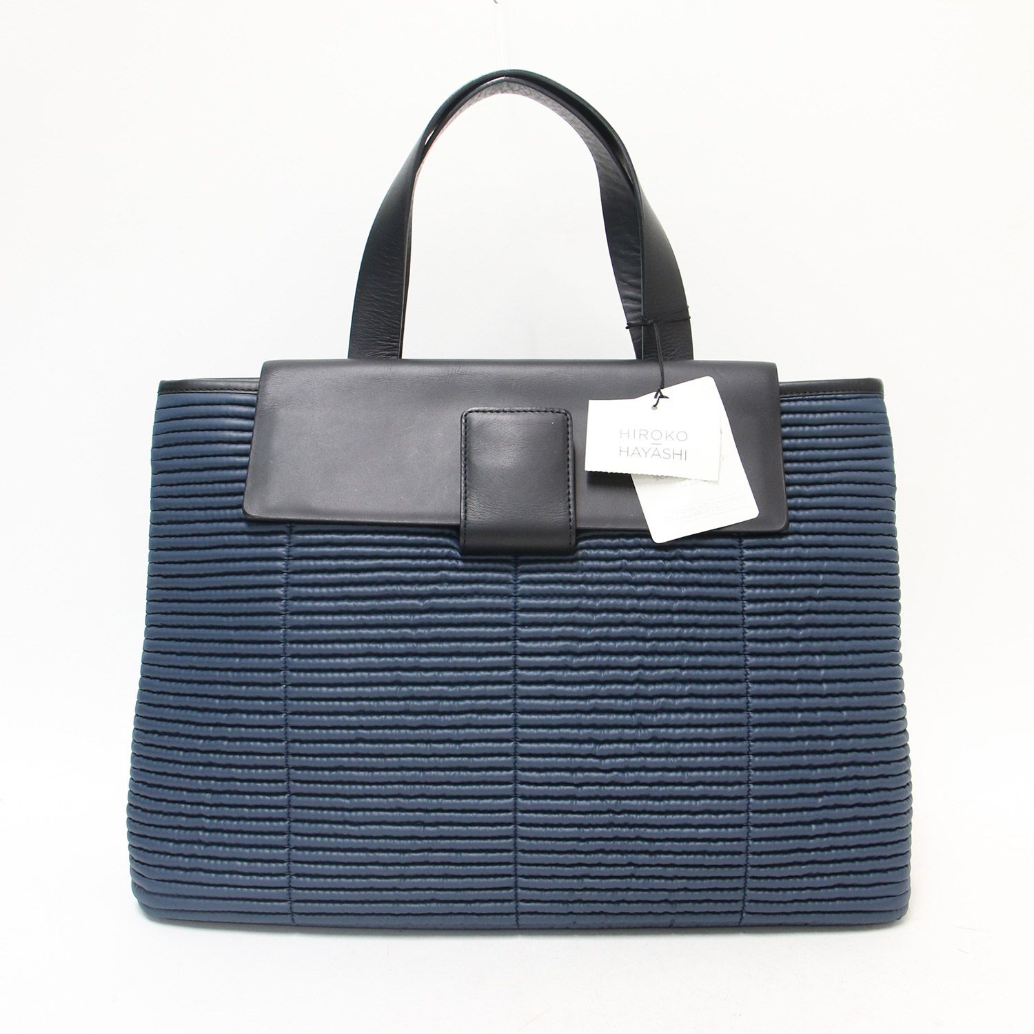 美品 HIROKO HAYASHI ヒロコハヤシ バッグ トートバッグ ネイビー 紺