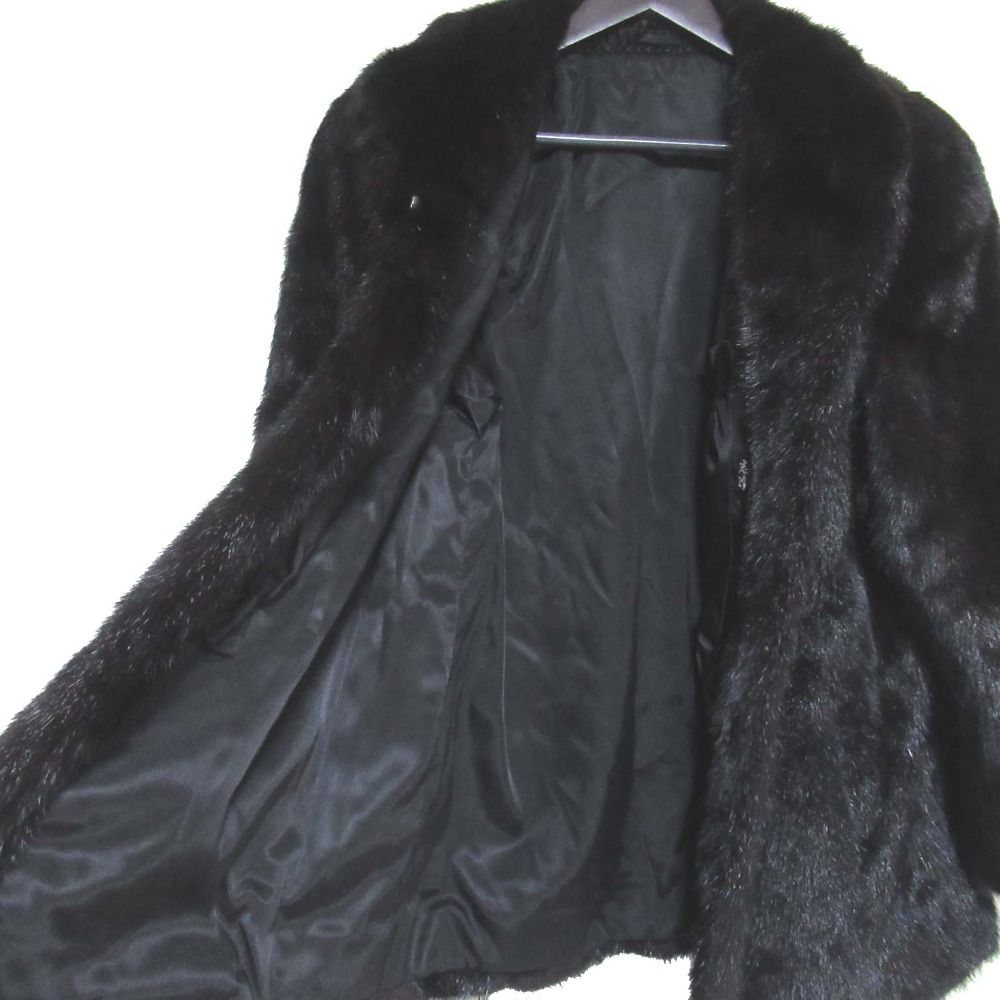 美品 ノーブランド ミンクファー 毛皮 リアルファー コート 13号  