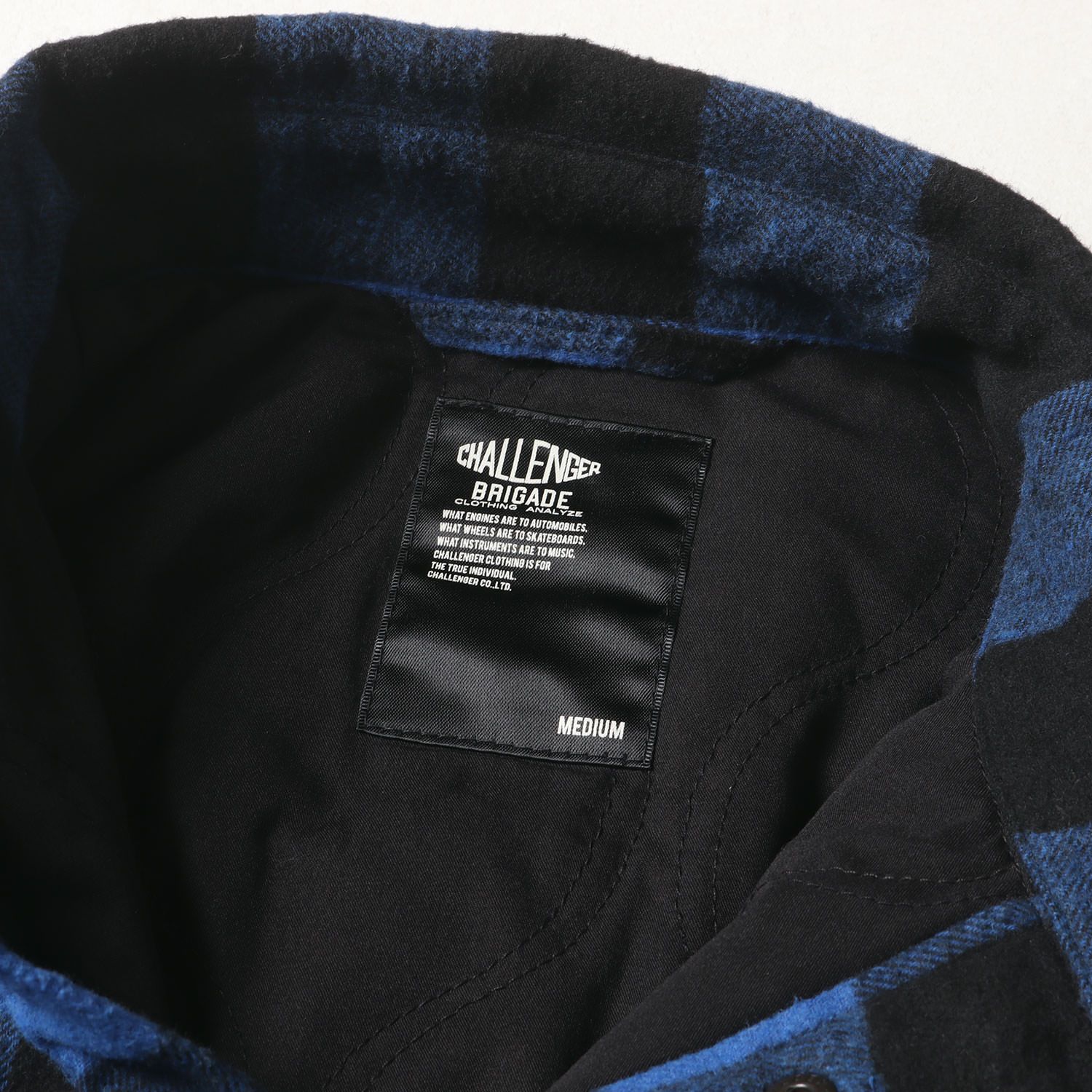 CHALLENGER ブァッファローチェック M CHALLENGER/BUFFALO CHECK LINING SHIRT（RED/BLACK