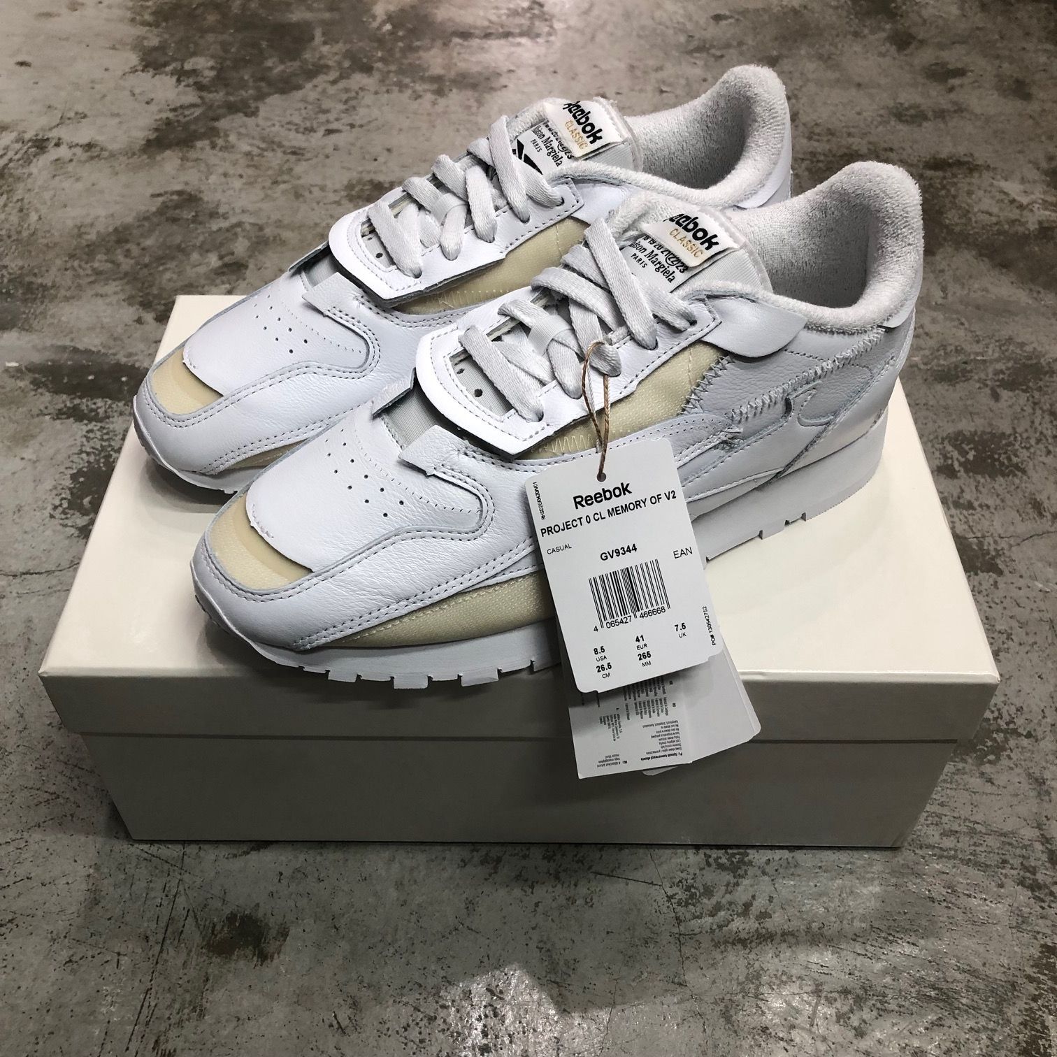 定価92400円 新品 Reebok × Maison Margiela Project 0 CC Memory of V2 コラボ プロジェクト0 メモリーオブV2 スニーカー メゾンマルジェラ リーボック 26.5cm 77065A1