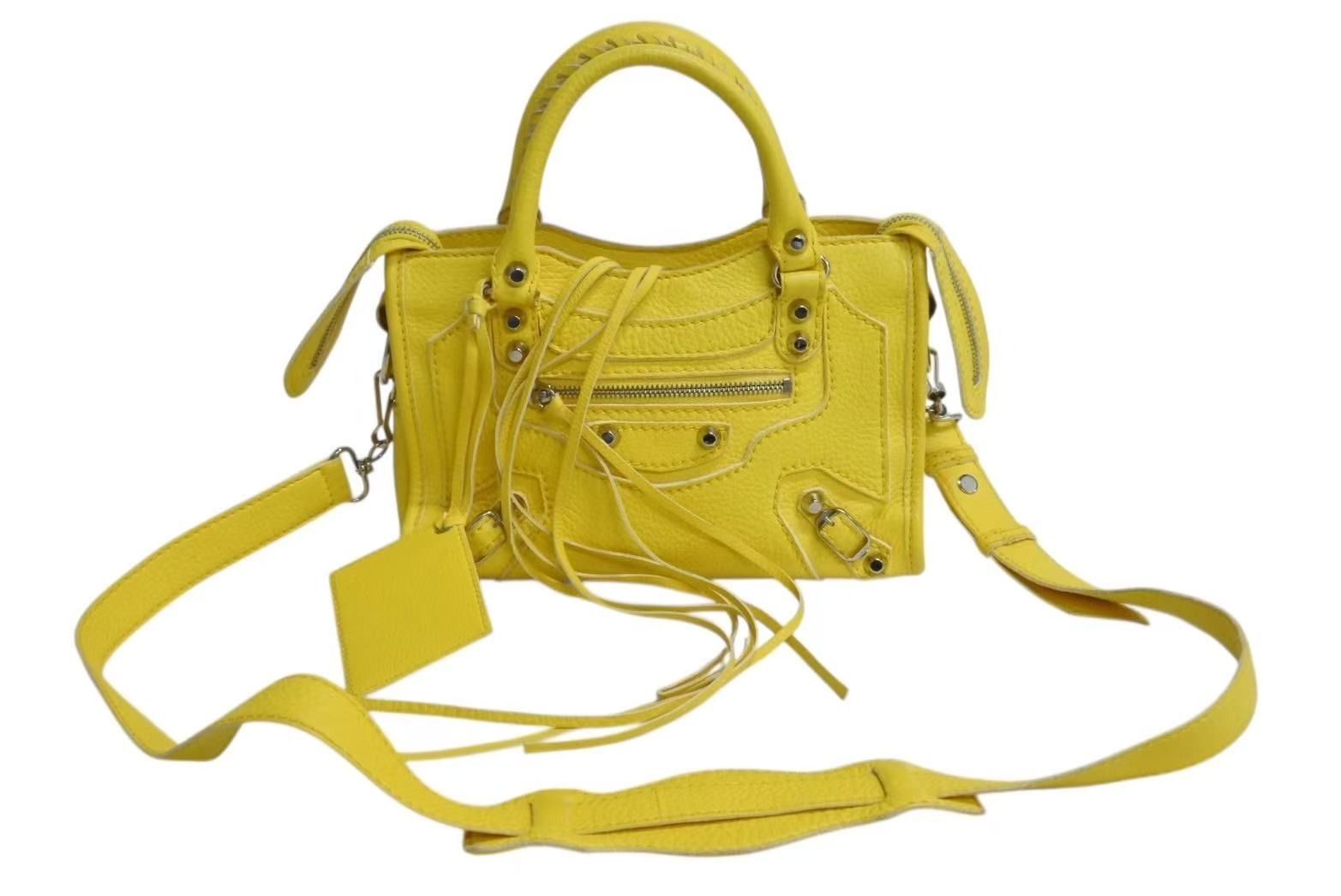 BALENCIAGA バレンシアガ シティ バッグ イエロー バレンシアガ