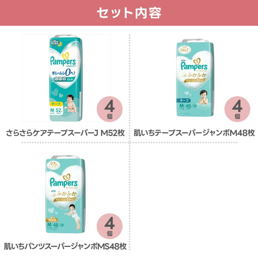 パンパースNB-S-Mサイズアソートセット