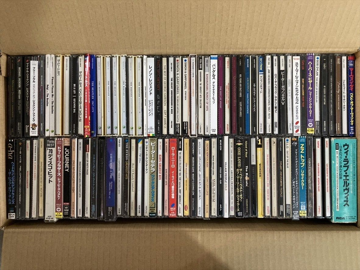 洋楽 CD まとめて100枚セット 名盤 ベスト盤など BH502 マイケル ジャクソン ビートルズ サイモン＆ガーファンクル マーヴィン ゲイ ジョン レノン アレサ フランクリン オリビア ニュートン ジョン スティーヴィー ワンダー
