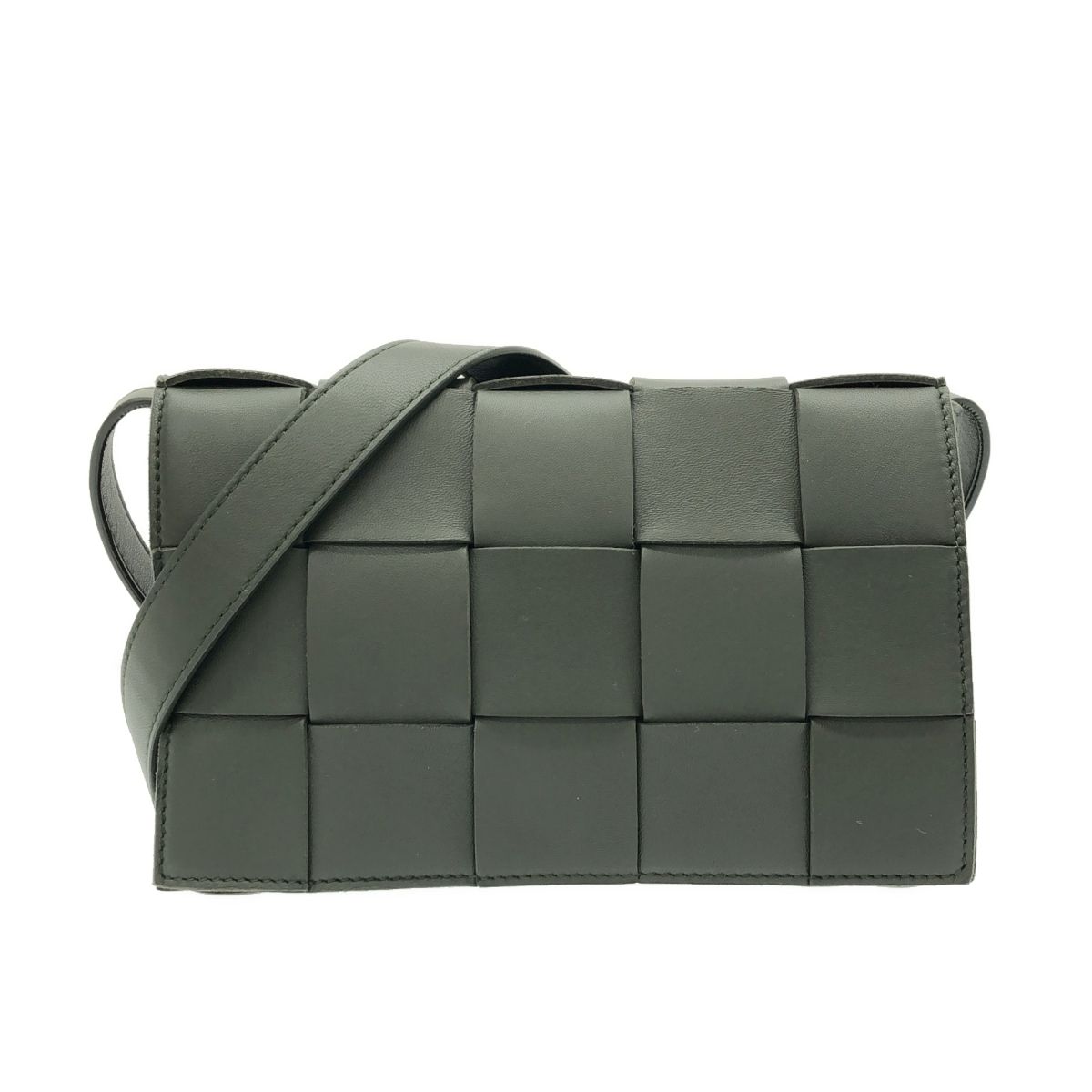 BOTTEGA VENETA(ボッテガヴェネタ) ショルダーバッグ カセット 578004 キャンピング(ダークグリーン) ラムスキンレザー