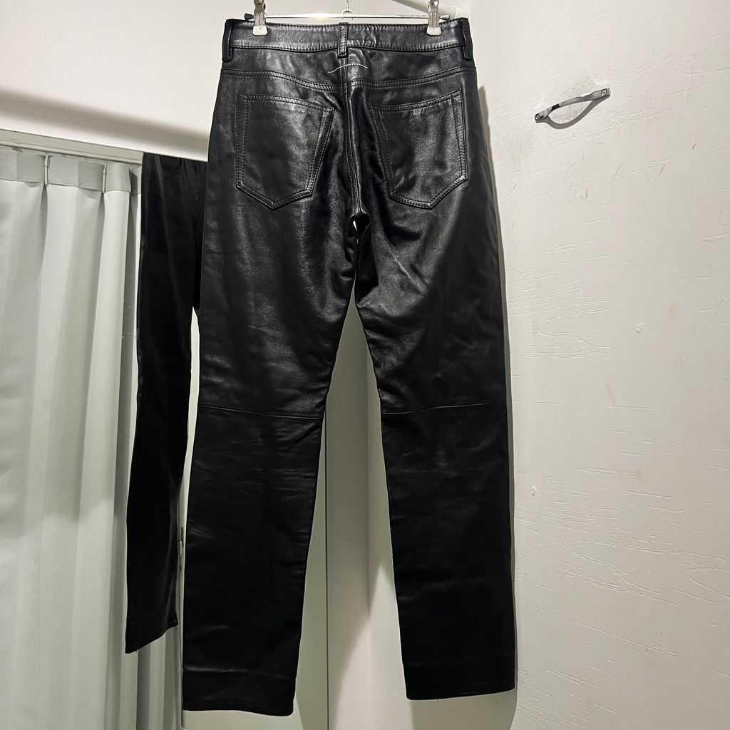 MM6 Maison Margiela エムエムシックス メゾンマルジェラ 20AW Lamb Leather Pant レザーパンツ ブラック size40 S32LA0224 中目黒R11