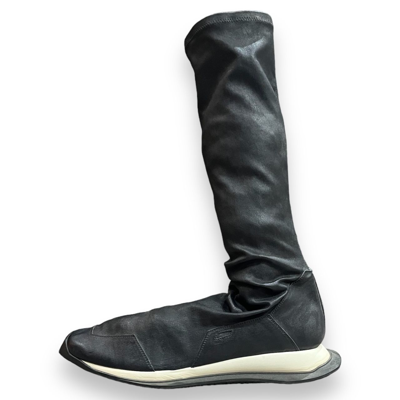 Rick Owens RUNNER STRETCH SOCK S7809 レザー ソックス スニーカー 