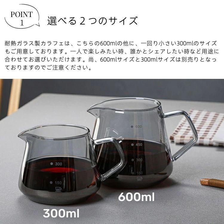 コーヒードリッパー ドリッパー コーヒードリップ器具 おしゃれ コーヒードリッパーセット コーヒーサーバーセット コーヒーサーバー 耐熱ガラス  木製ホルダー ハンドドリップ ハンドドリップセット フラワードリッパー ２～４人分 600ml - メルカリ