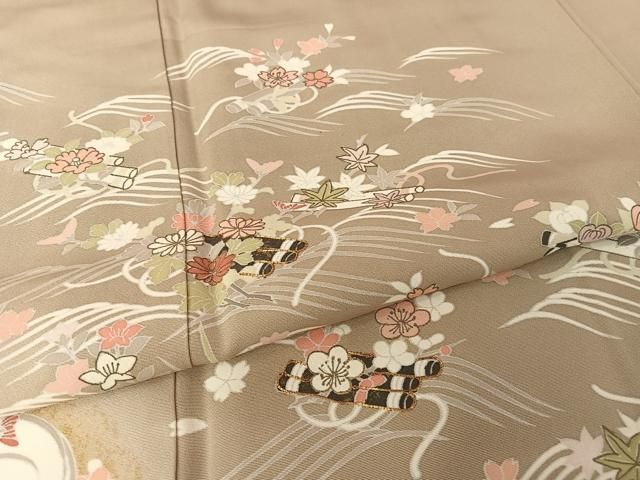 平和屋着物○創業460年・千總 訪問着 友禅 駒刺繍 雪輪花