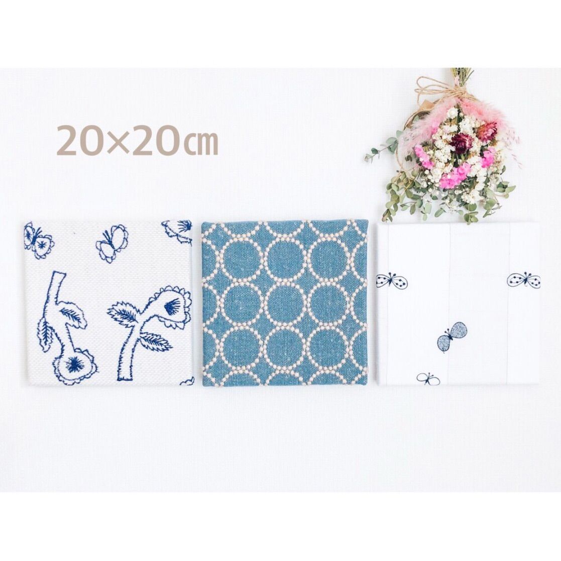 送料込み❤️ 送料込み❤️３点セット❤️ミナペルホネン ファブリックパネル