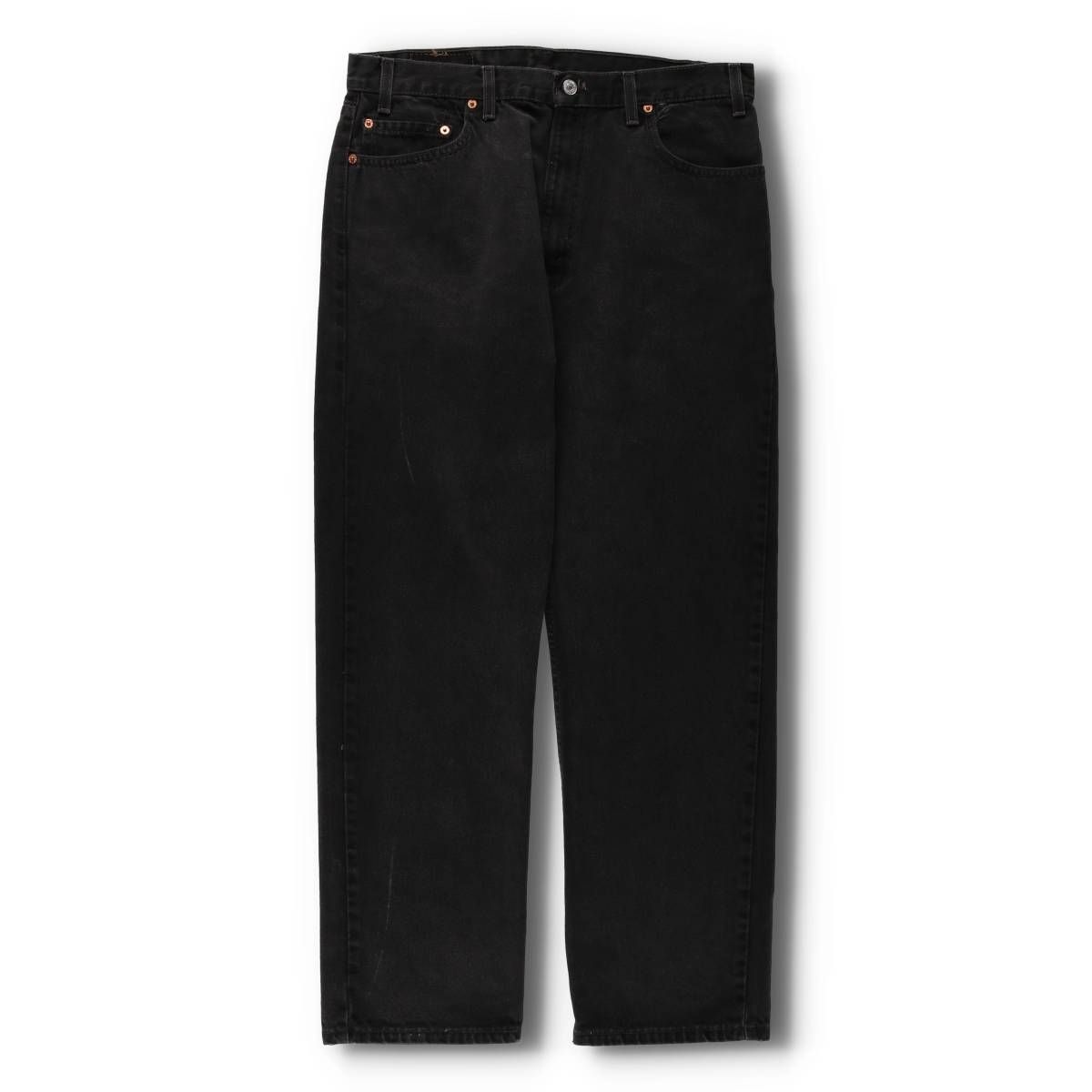 古着 90年代 リーバイス Levi s 505 REGULAR FIT STRAIGHT LEG ブラックデニム テーパードデニムパンツ メンズw35相当|evb010889