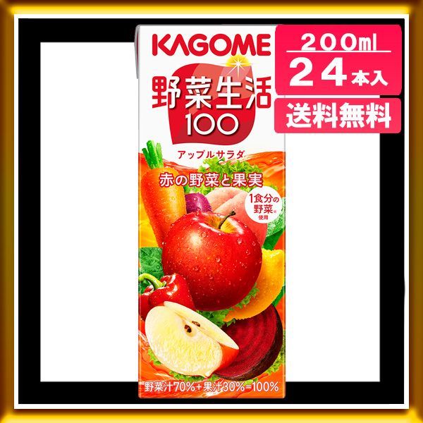 カゴメ 野菜生活100 アップルサラダ 200ml 24本入 - メルカリ