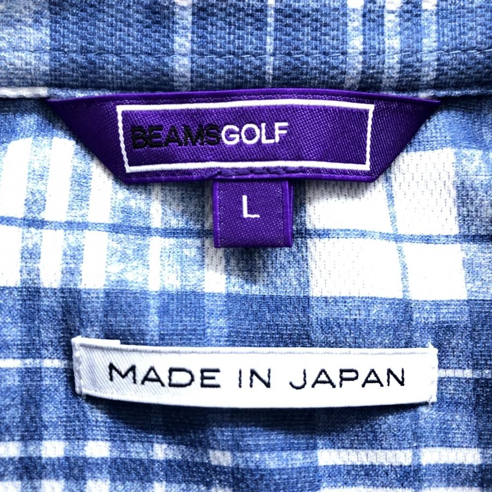ビームスゴルフ ノースリーブポロワンピース ネイビー×ライトブルー