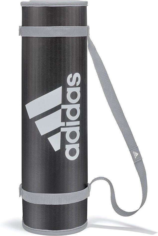 【開封済・未使用品】adidas(アディダス) トレーニングマット/ヨガマット 10mm キャリーストラップ付 グレー K0216 0219ML006 0120240216100733