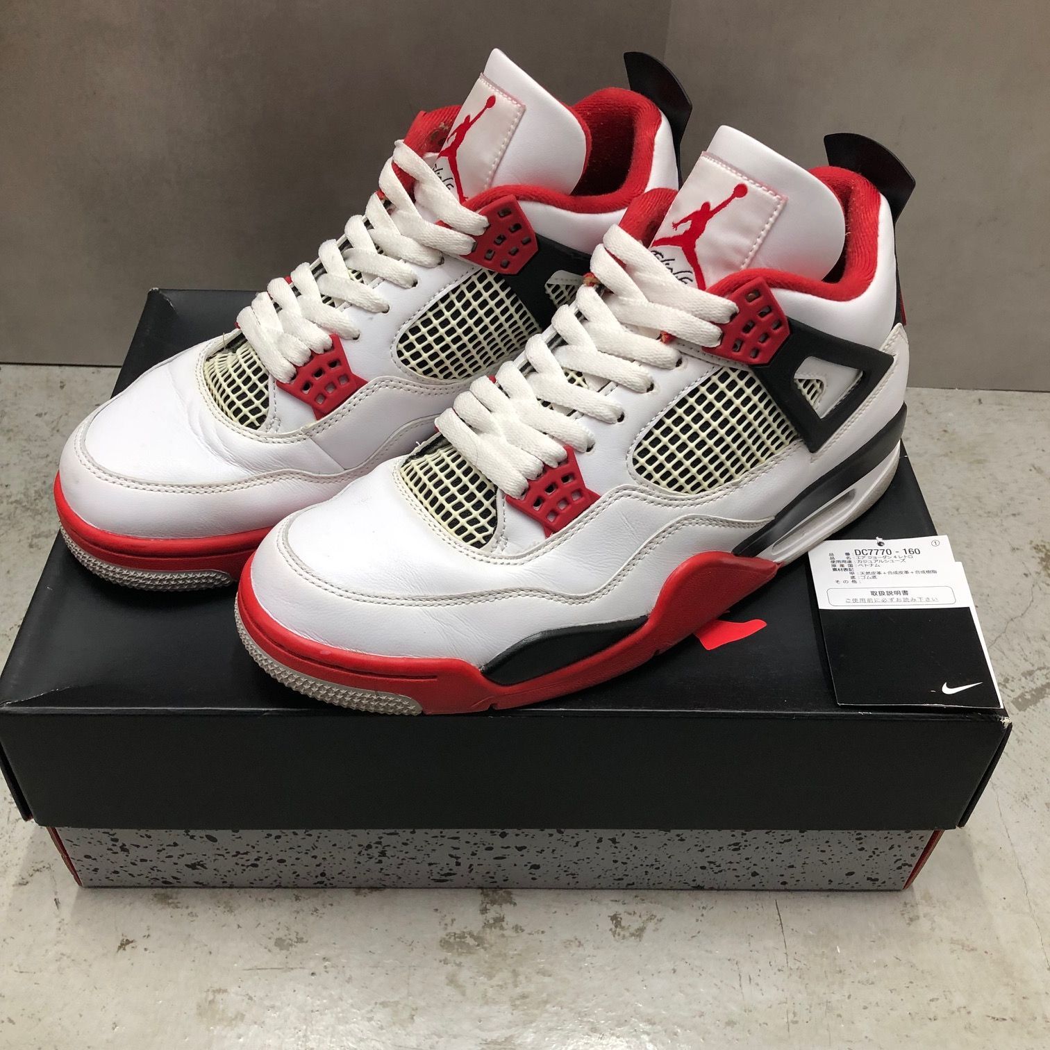 国内正規 Nike Air Jordan 4 Retro OG Fire Red DC7770-160 ファイヤー 