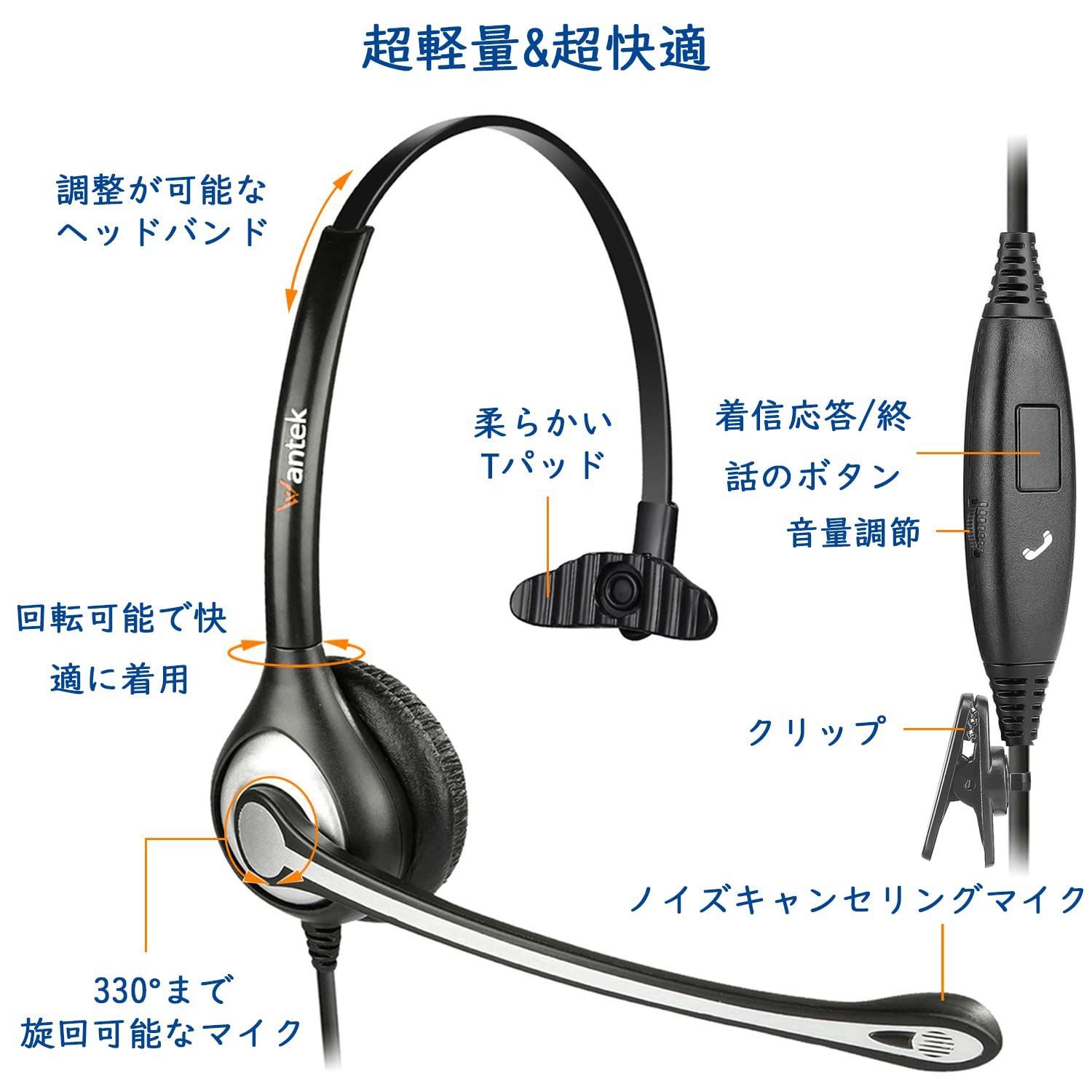 新品 ヘッドホンマイク付 通話可能 ヘッドセット ヘッドフォン