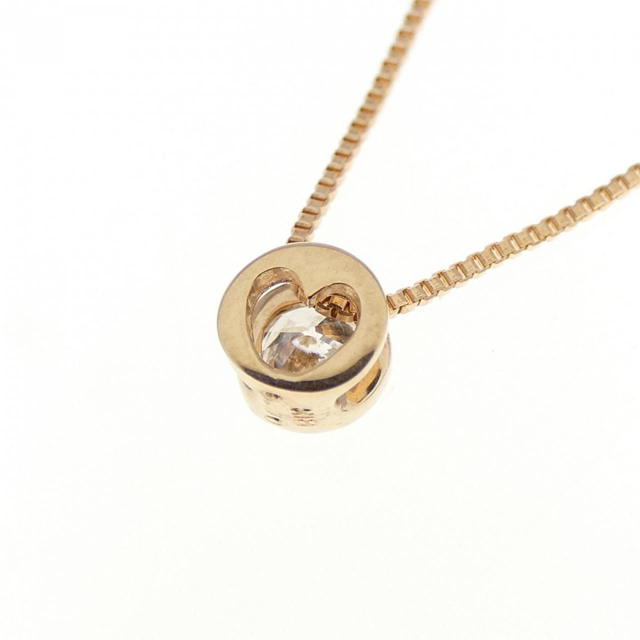 K18PG ダイヤモンド ネックレス 0.10CT - メルカリ