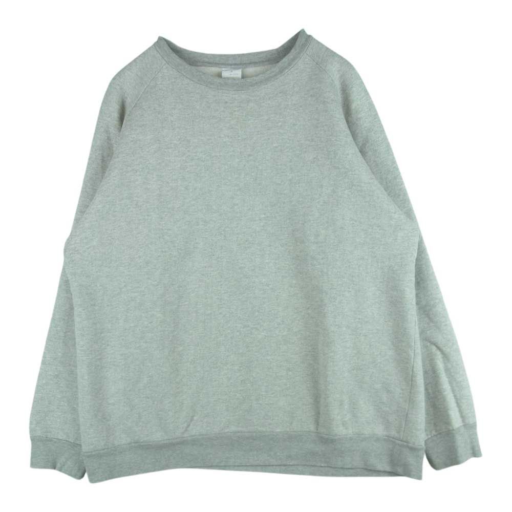 COMOLI コモリ 21SS T01-05002 裏起毛 クルーネック スウェット トレーナー コットン 日本製 グレー系 3【中古】 COMOLI コモリ 21SS T01-05002 裏起毛 クルーネック スウェット