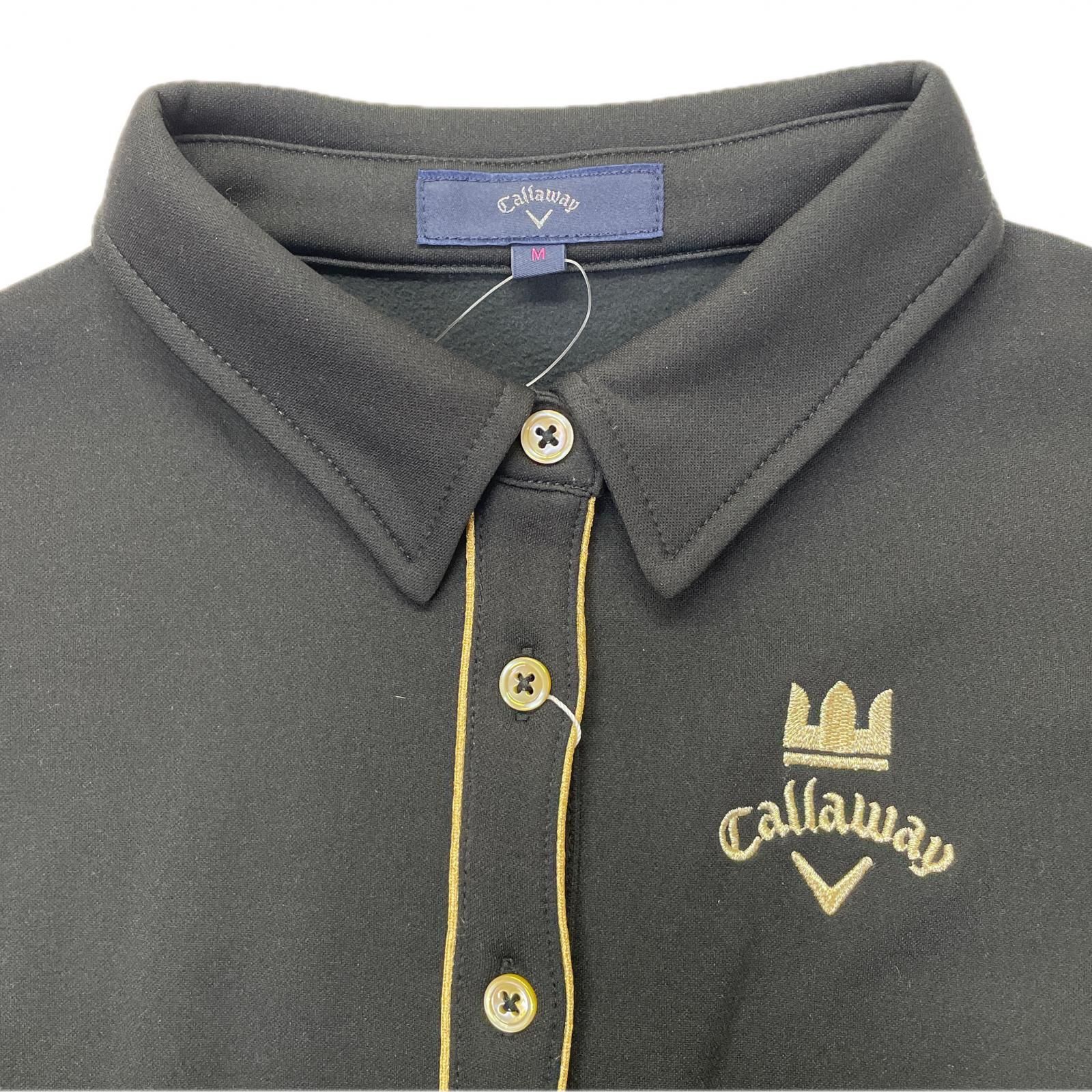 未使用品 レディース キャロウェイ Callaway 長袖ポロシャツ M 黒