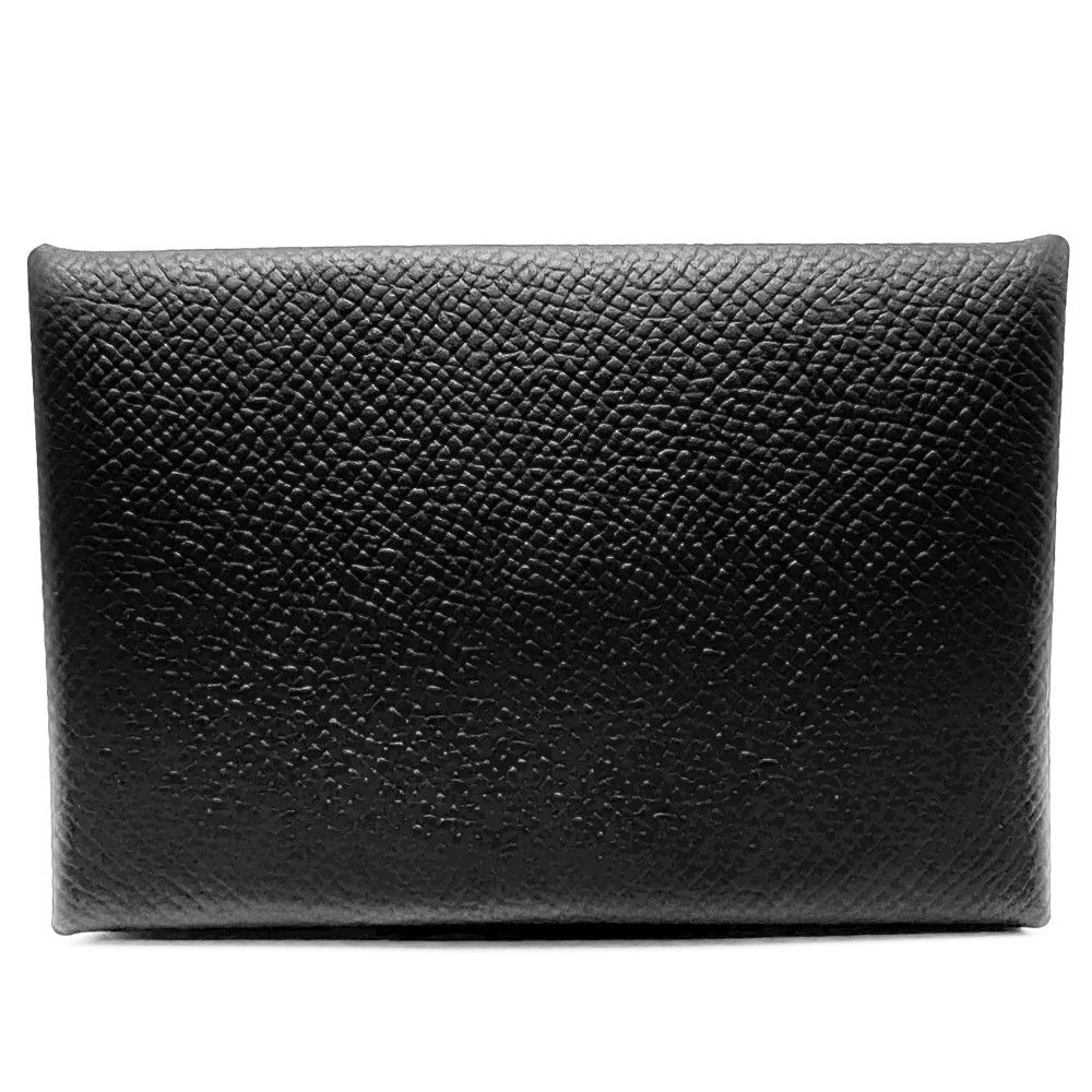 エルメス カードケース メンズ カルヴィ コインケース 名刺入れ 小銭入れ 小物 HERMES C刻印 ヴォーエプソン ブラック 黒 シルバー金具 2018年 品
