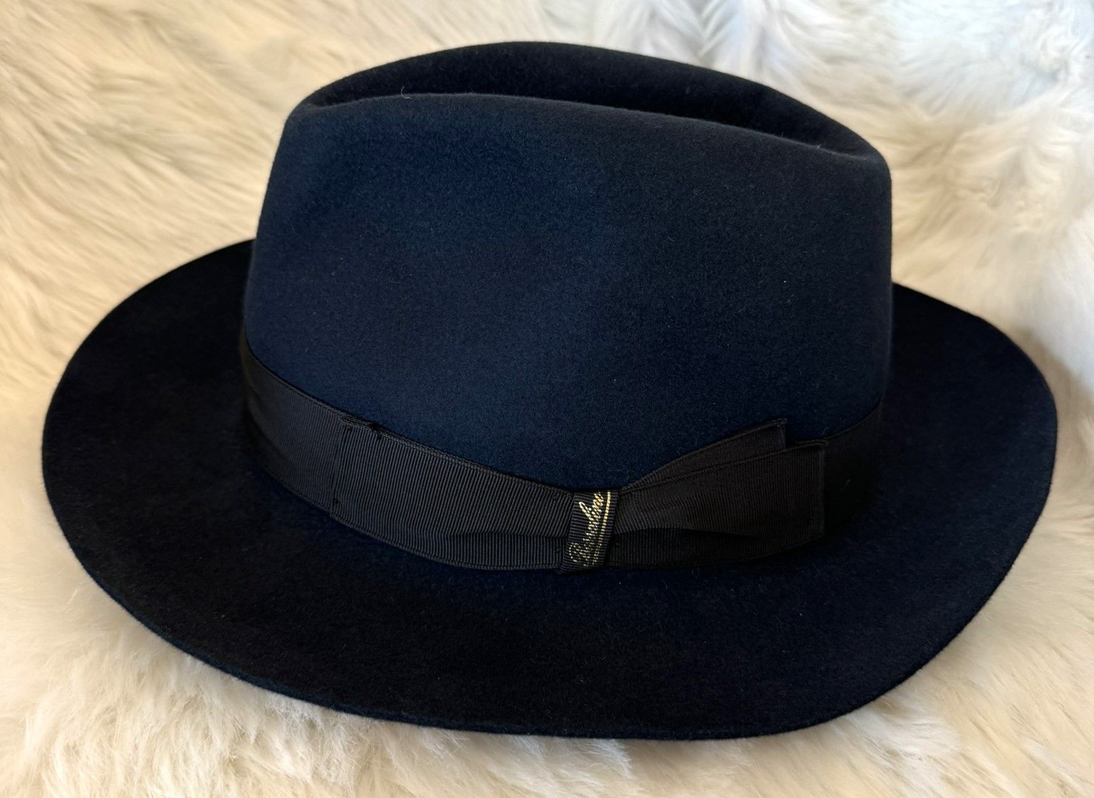 ボルサリーノQS クオリタスーペリオーレ　黒 ウール フェルトハット 中折れ帽 ボルサリーノQS クオリタスーペリオーレ 黒 ウール フェルトハット 中