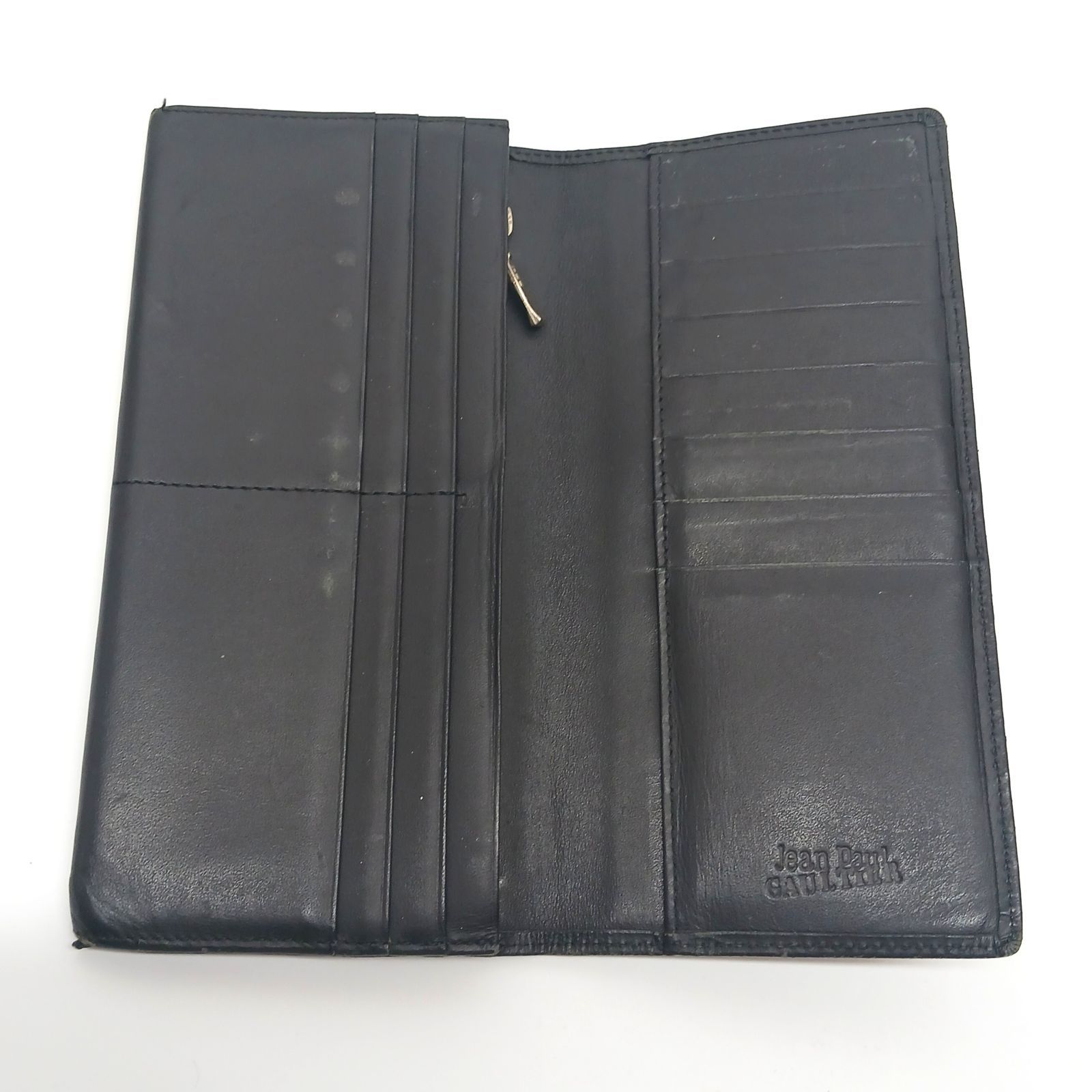 Jean Paul Gaultier ゴルチェ 二つ折り 長財布 シルバードラゴン