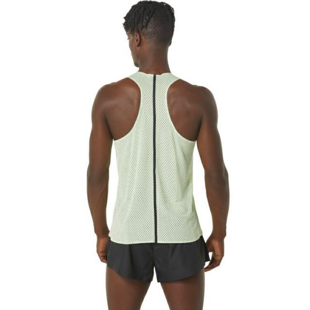 asics アシックス MEN ACTIBREEZE JAQUARD SI ウィスパーグリーン XS 2091A614 303 | スポーツ スポーツウェア 陸上 ランニング ジョギング マラソン トップス ノースリーブ タンクトップ ドライ メンズ ス