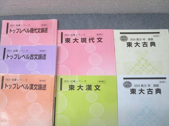 河合塾 東京大学 東大/トップレベル現代文/古文/漢文論述等 国語テキスト通年セット 2024 計12冊 074L0D 河合塾 東京大学 東大/トップレベル現代文/古文/漢文論述等 国語