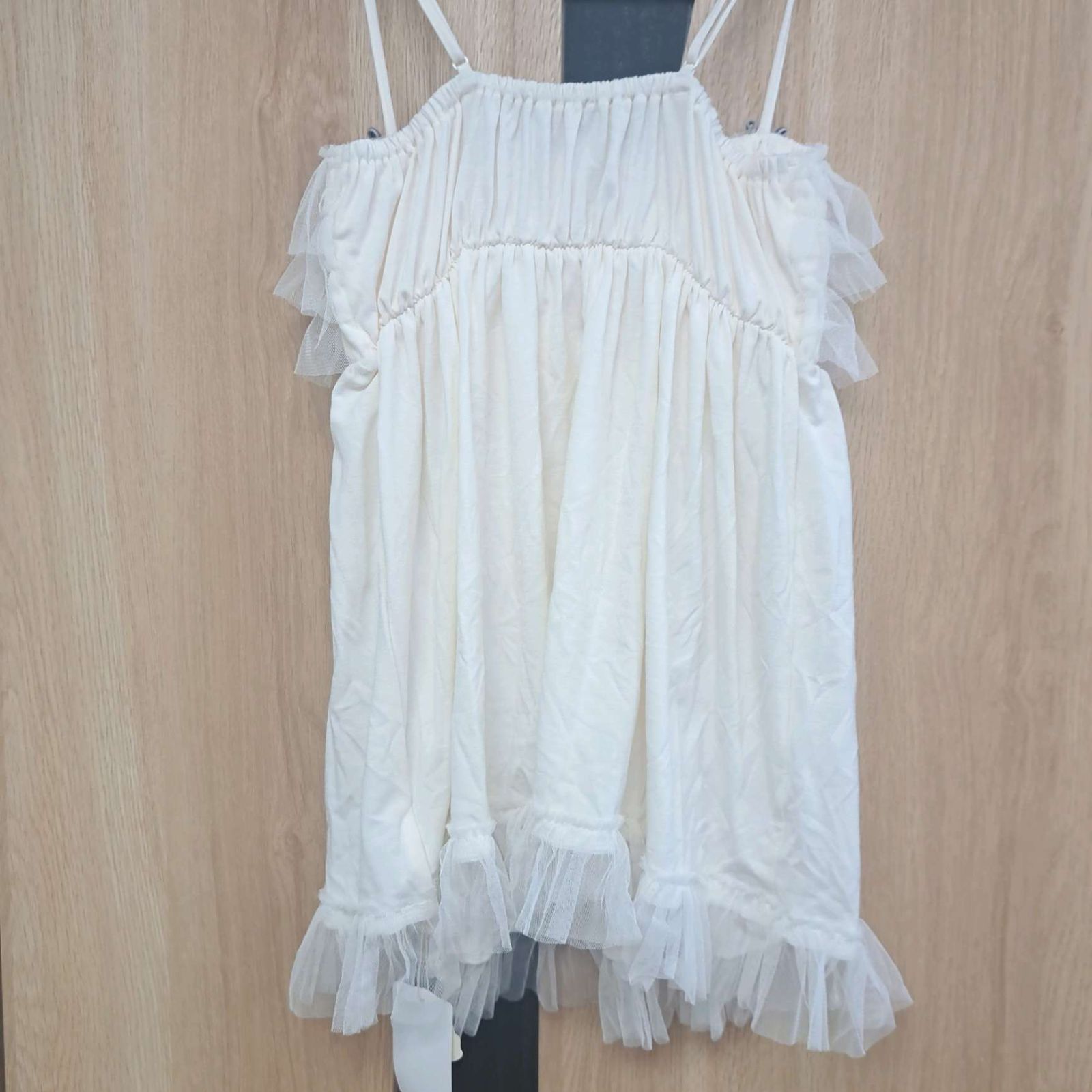 ジェラートピケ　チュールカップインキャミソールセット　オフホワイト ジェラートピケ gelato pique チュールカップインキャミソール （OWHT