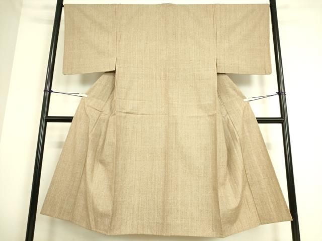 平和屋着物▽男性 紬 単衣 霞文 正絹 az