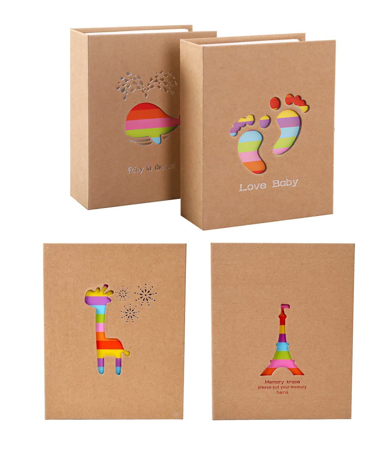 写真収納 写真アルバム 挿入タイプ 大量収納 赤ちゃん L判 子供 4冊セット 成長記録 フォトアルバムセット 1冊200枚収納