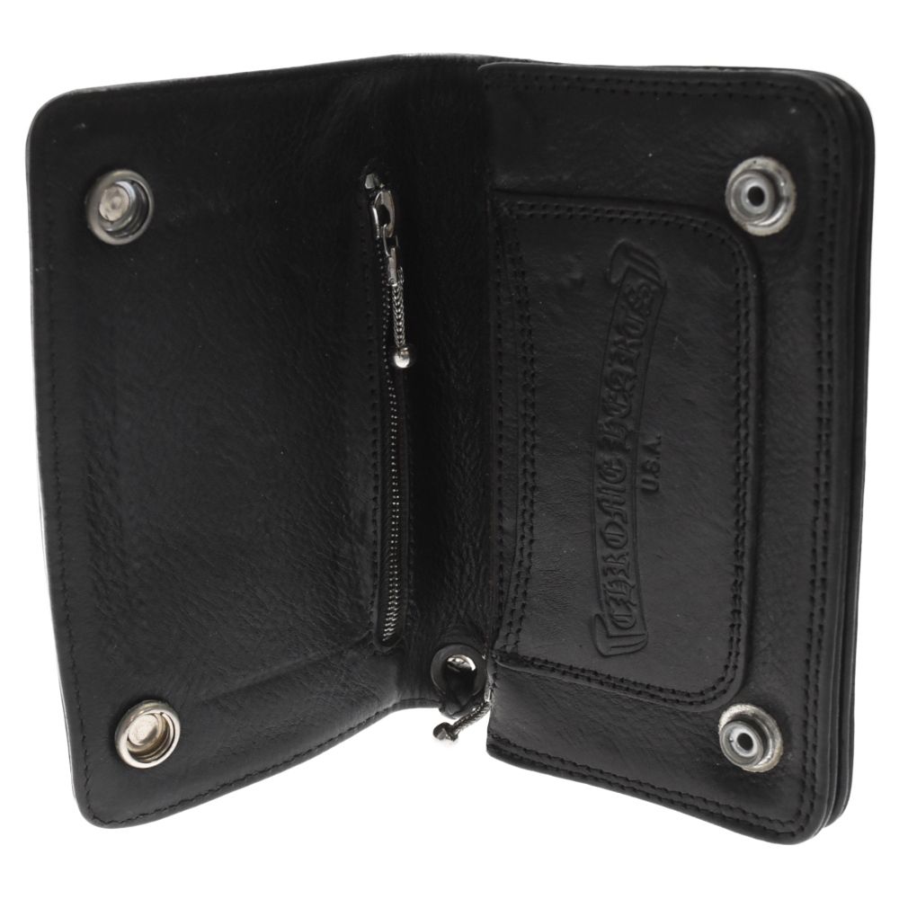 CHROME HEARTS 2Zip クロスボタン レザー 二つ折り財布 CHROME HEARTS