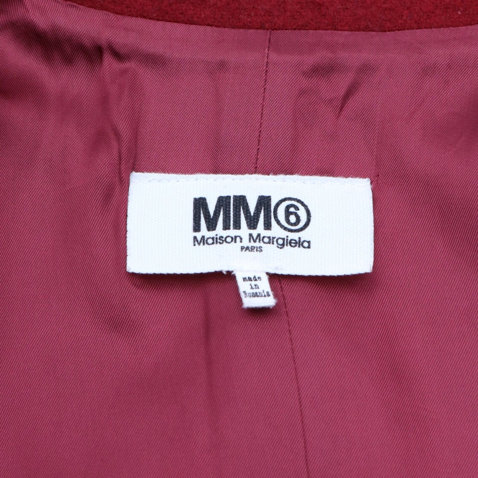 MM6 コクーンコート レッド ウール エムエムシックス マルジェラ
