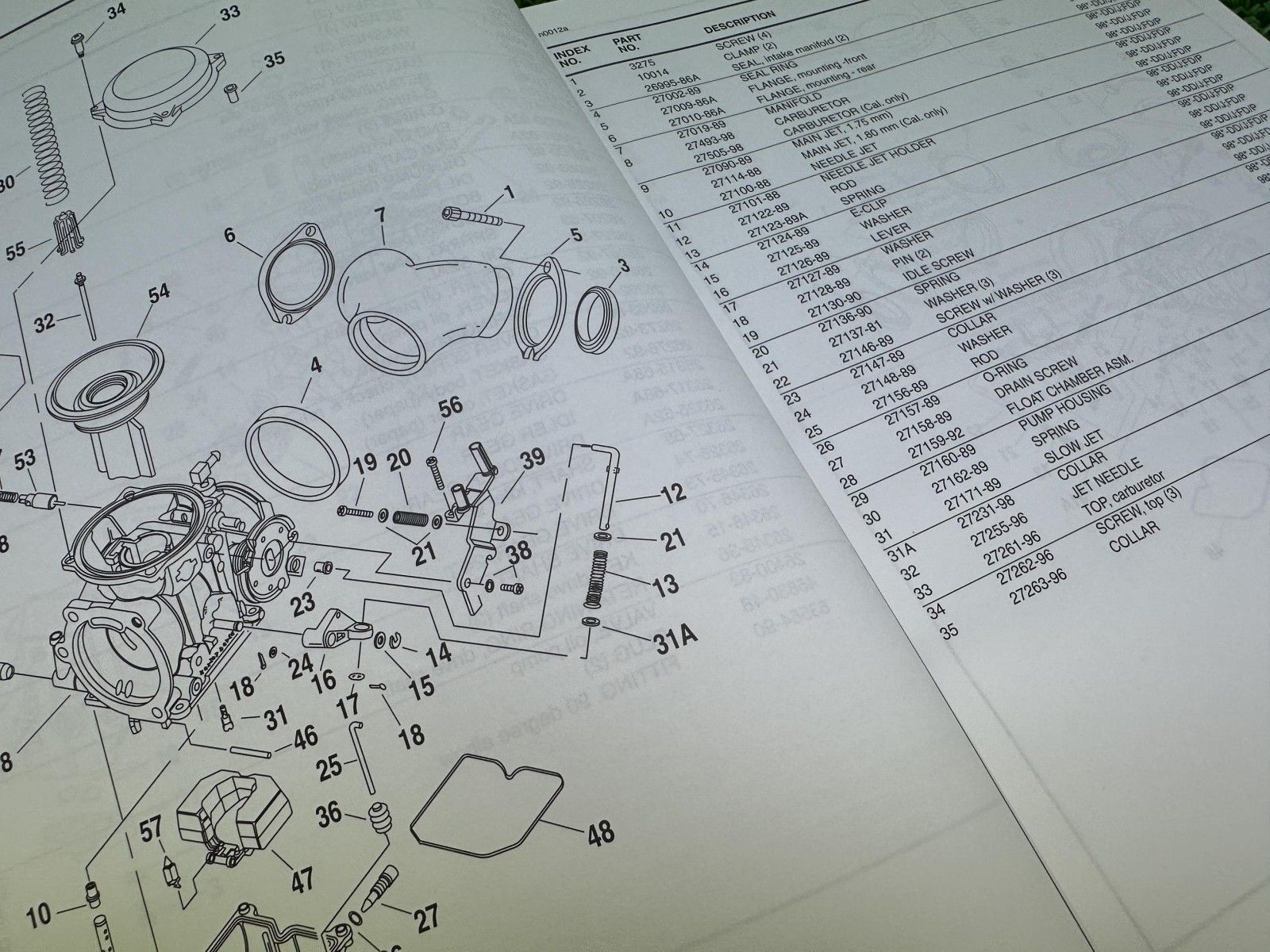 パーツリスト 英語版