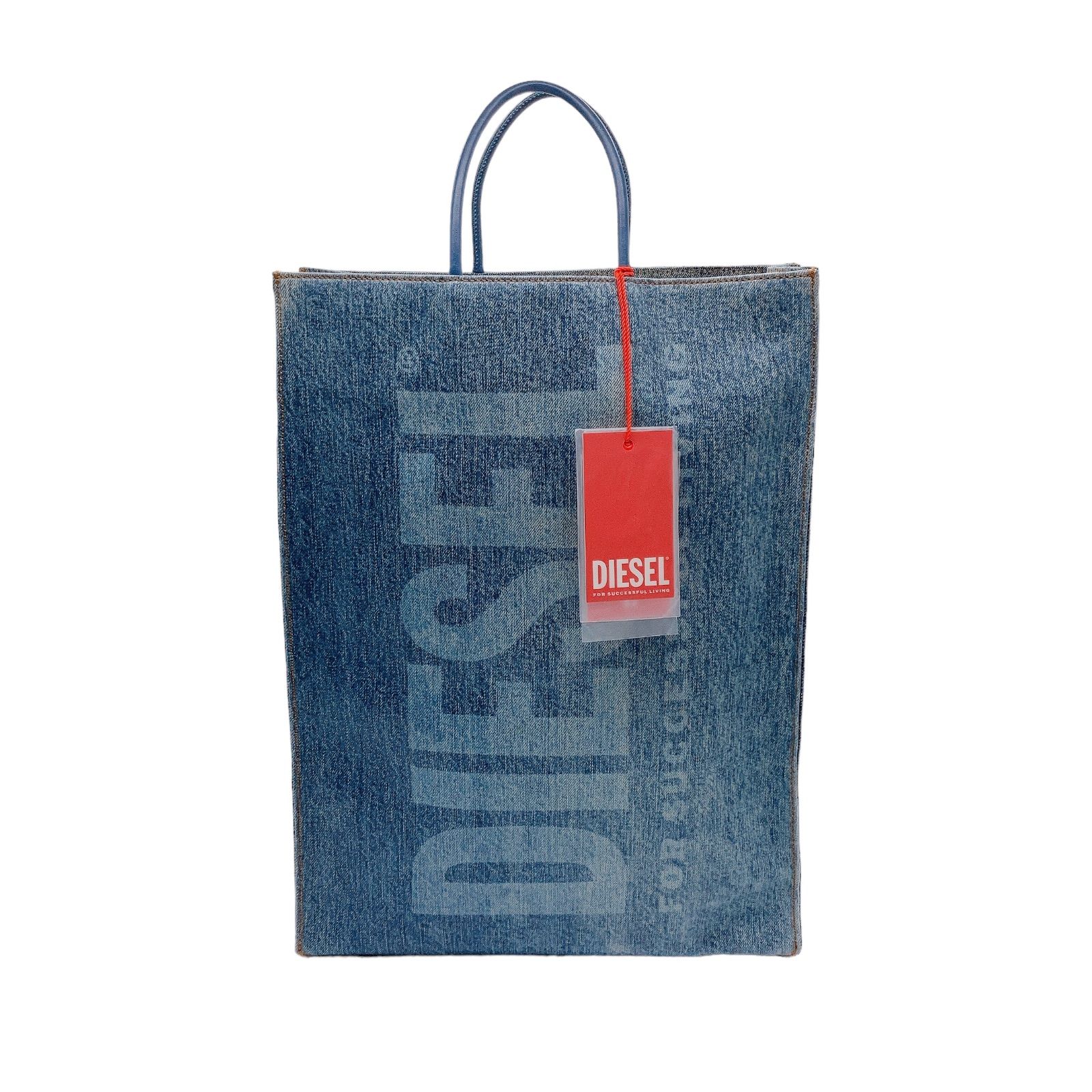 新品未使用】DIESEL SHOPPER 3ウォッシュドデニムトートバッグ-