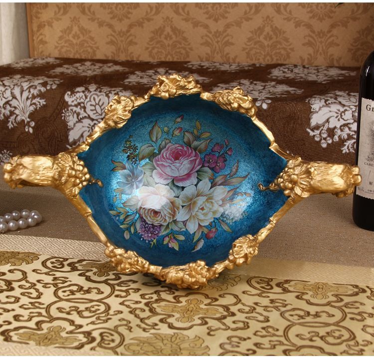 花柄豪華～果物カゴ お菓子鉢