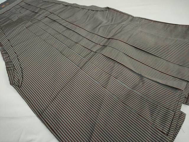 平和屋着物●男性 馬乗り袴 縞 正絹 DAAY5253ud