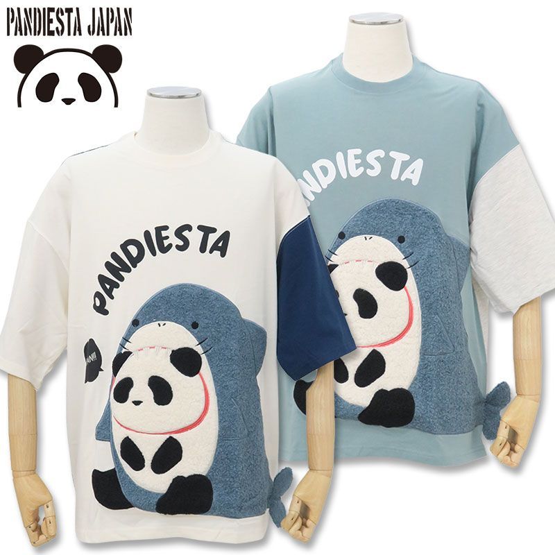 パンディエスタ サメパンダ しっぽ付き 半袖Tシャツ 554750 L XL PANDIESTA JAPAN メンズ レディース