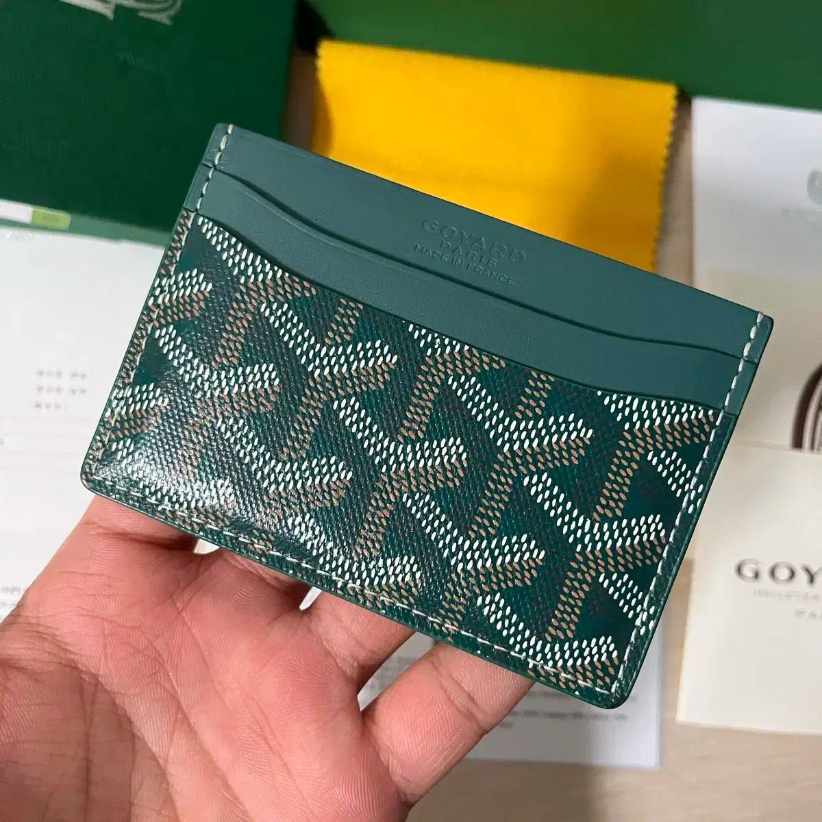 |デパート Goyard ゴヤール サン シュルピス カードウォレット グリーン