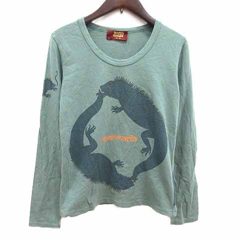 マッシュマニア　長袖　グリーン マッシュマニア mash mania Tシャツ カットソー クルーネック 総
