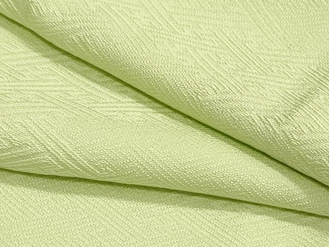 平和屋着物●上質な色無地 紗綾形地紋 若菜色 やまと誂製 正絹 ♥ CAAZ6520dy